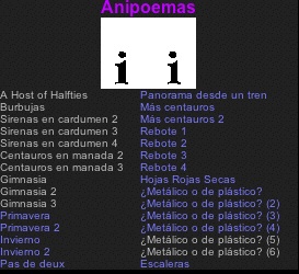 Anipoema/ Anipoem