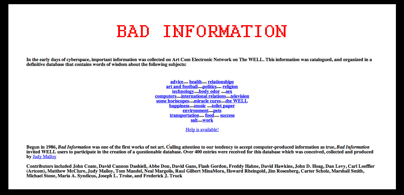 Bad Information