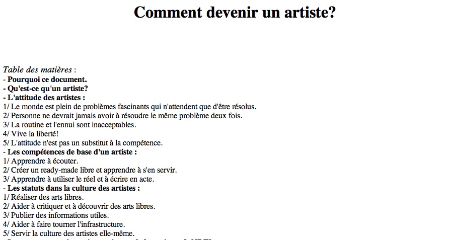 Comment devenir un artiste?
