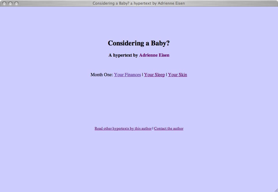 Considering a Baby