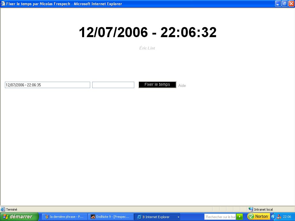 Fixer le temps