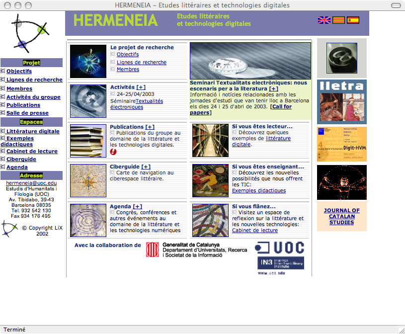 Hermeneia-Études littéraires et technologies digitales