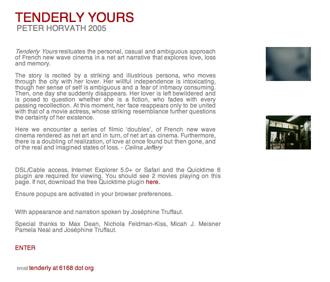 Tenderly yours