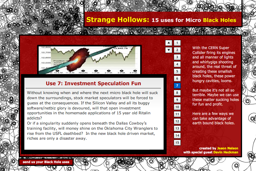 Strange Hollows: 15 uses for Micro Black Holes