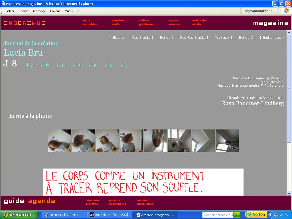 Journal de la création