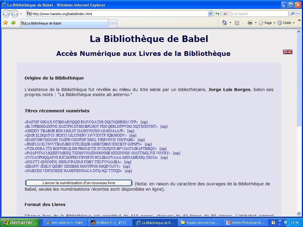 La bibliothèque de Babel