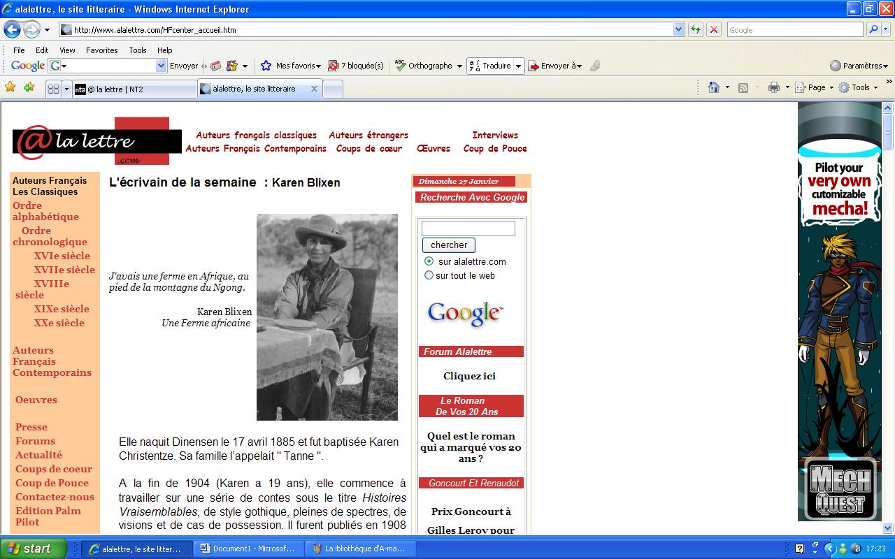 ‘@ la lettre