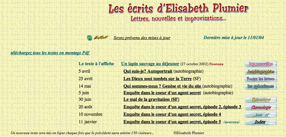 Les écrits d’Elisabeth Plumier