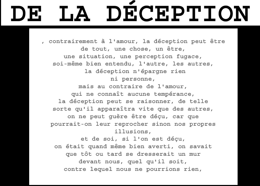 De la déception