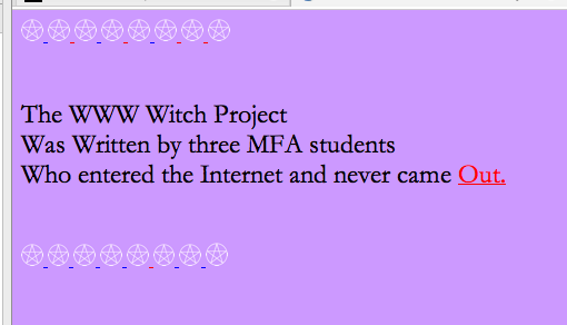The WWW Witch Project