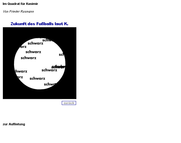 Im Quadrat für Kasimir