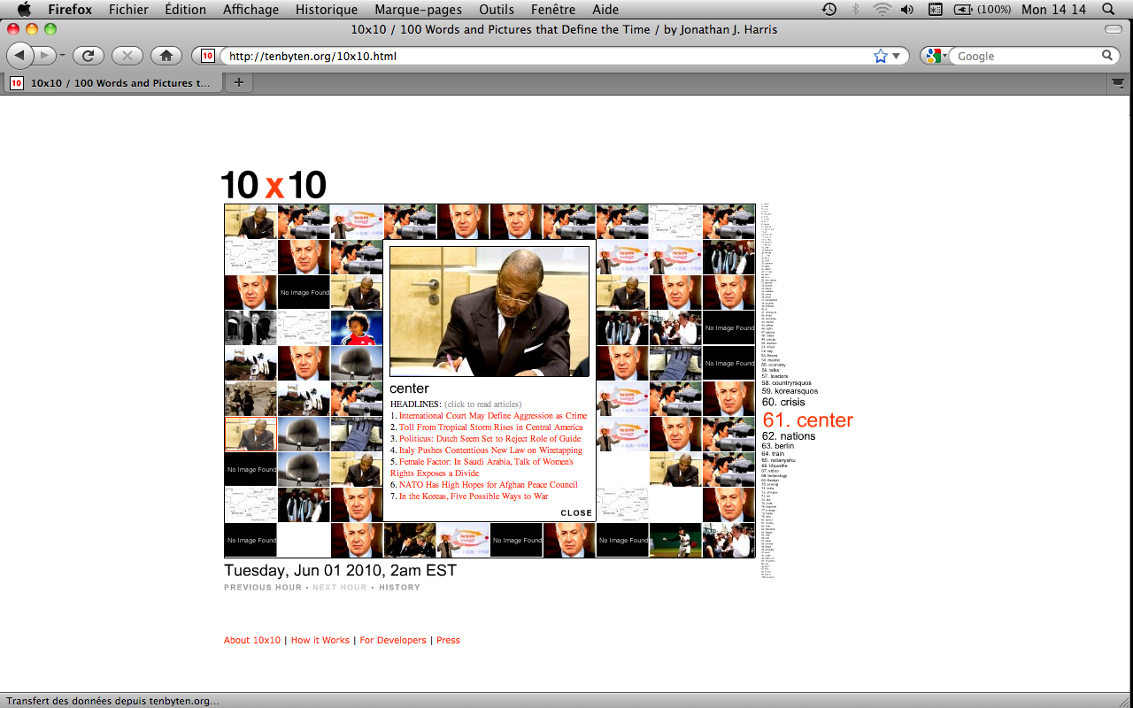 10×10 / 100 Words and Pictures that Define the Time