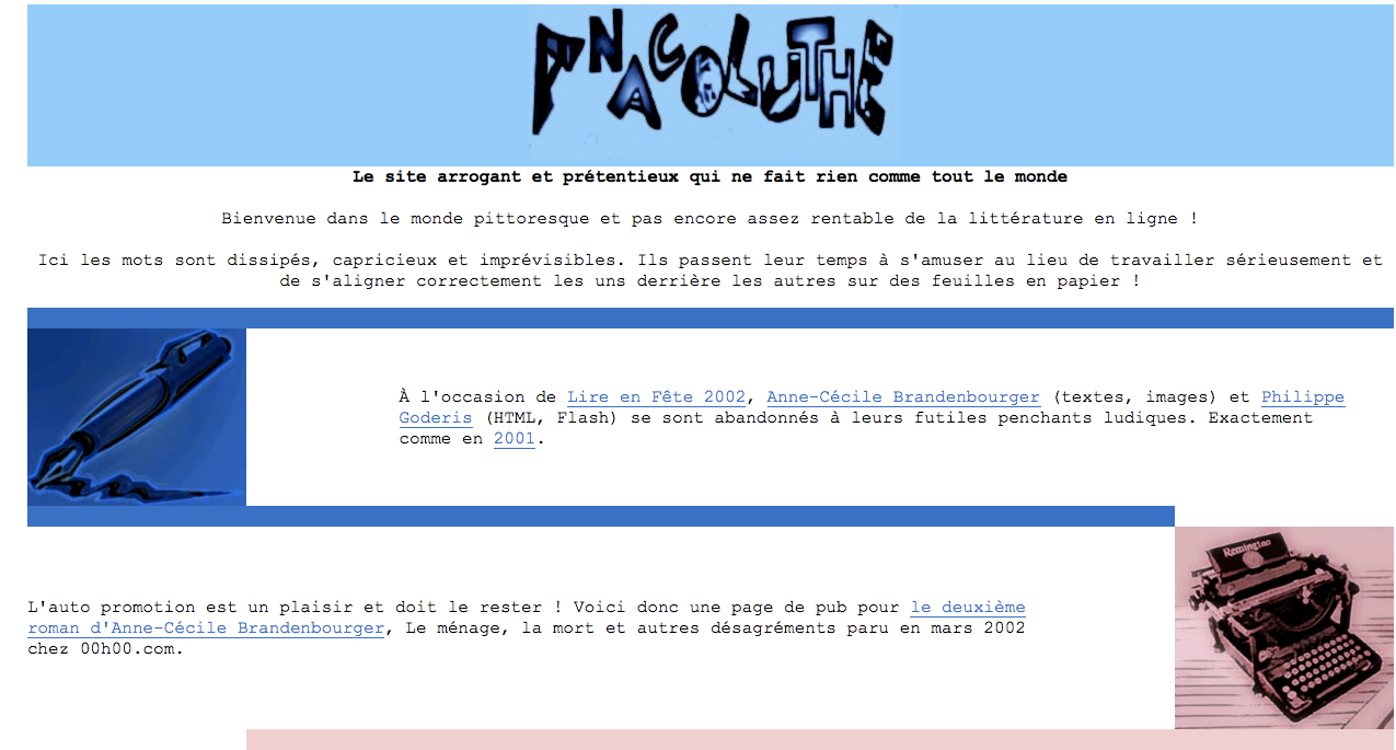 Anacoluthe – Le site arrogant qui ne fait rien comme tout le monde