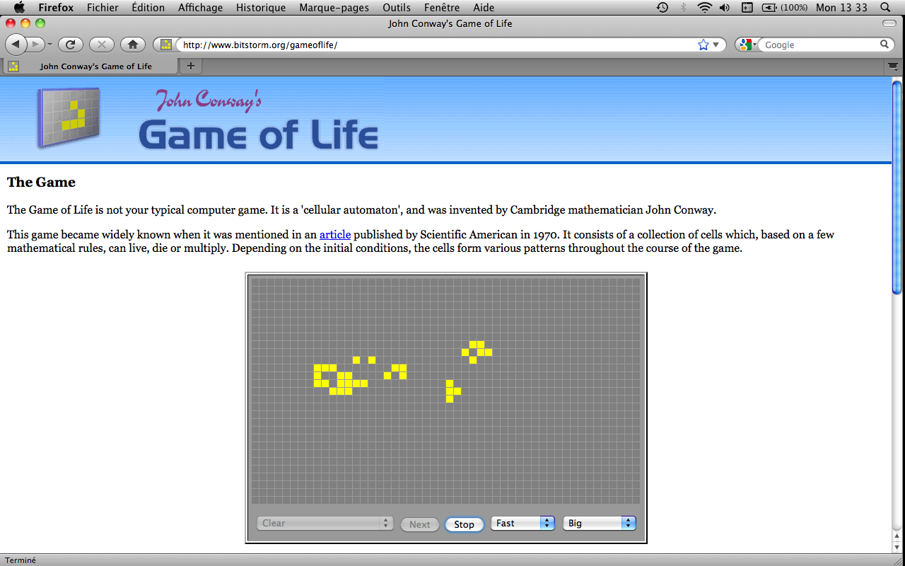 John Conway’s Game of Life