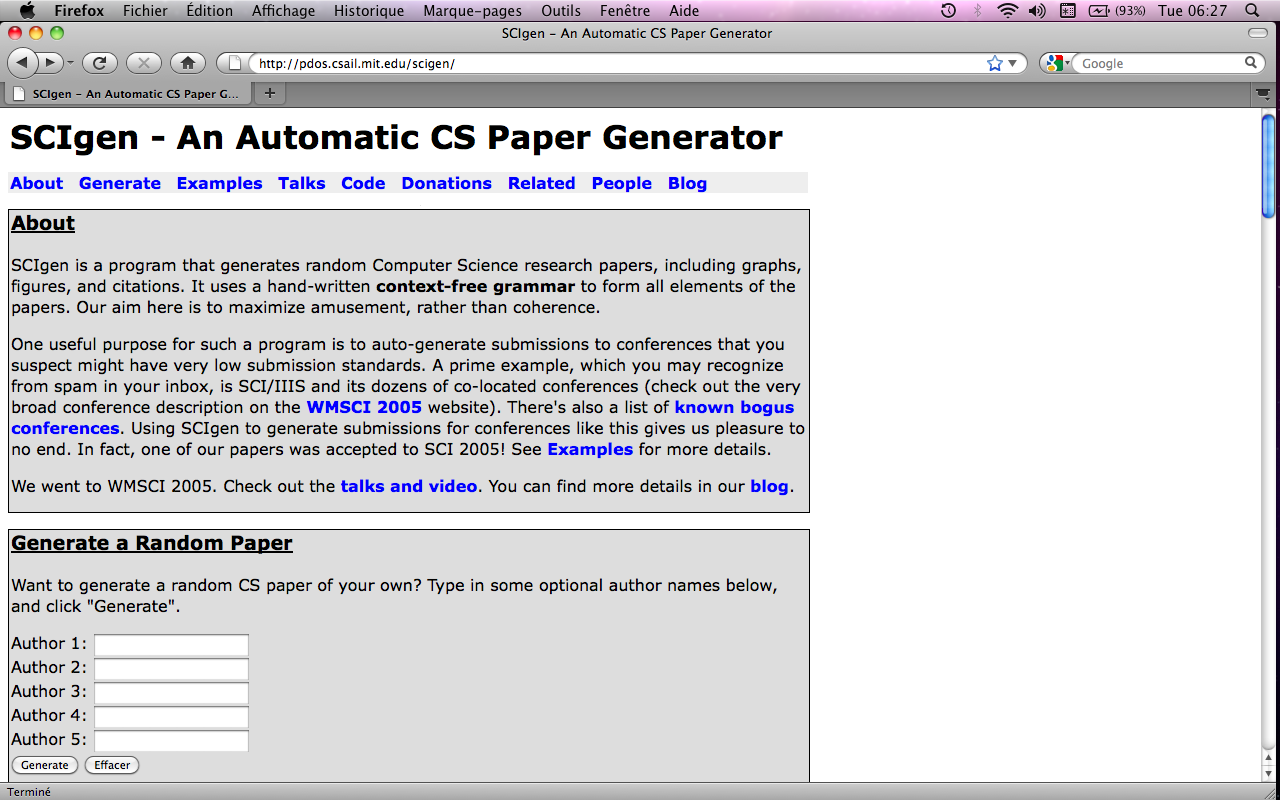 SCIgen – An Automatic CS Paper Generator