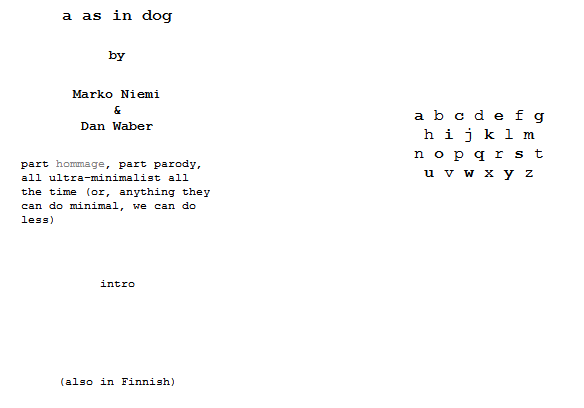 a as in dog