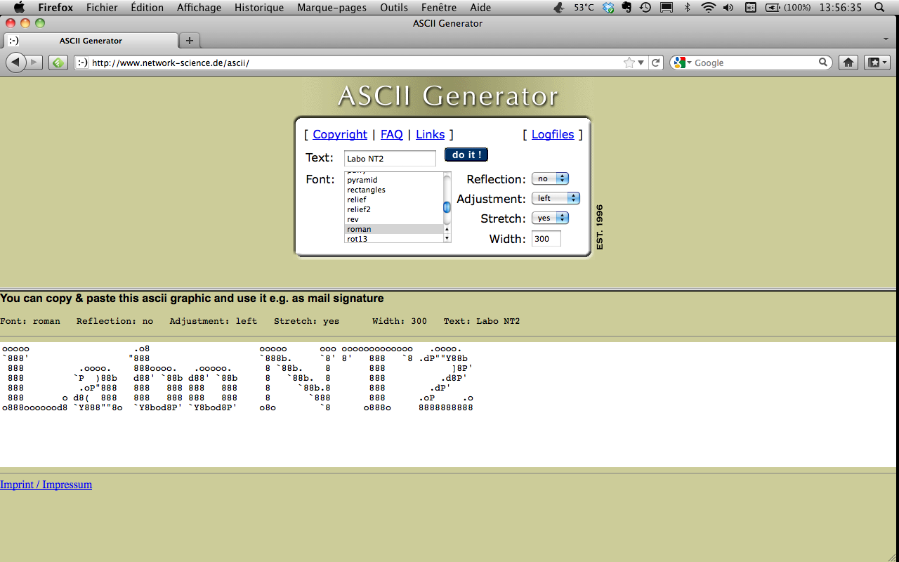 ASCII Generator