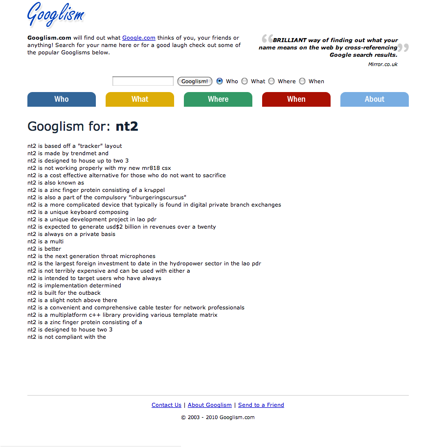 Googlism