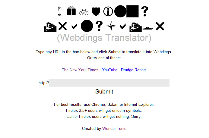 Webdings Translator
