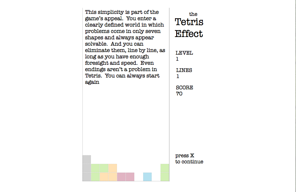 The Tetris Effect