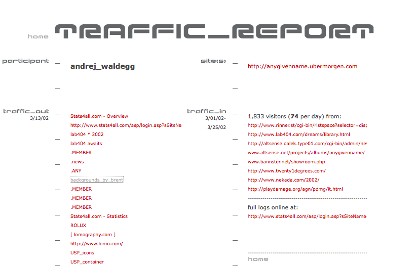 Traffic Report