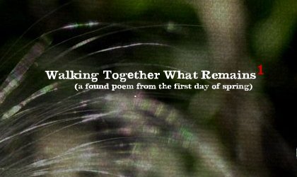 Walking together what remains