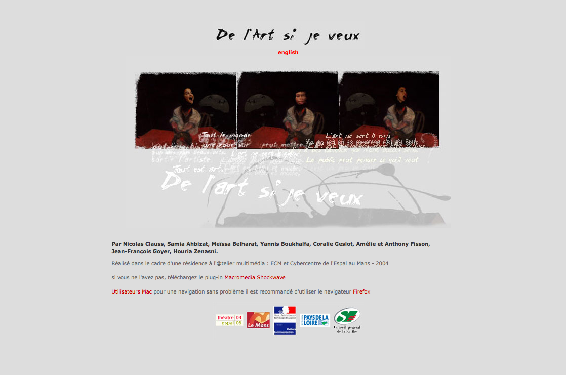 De l’art si je veux (capture d’écran #1)