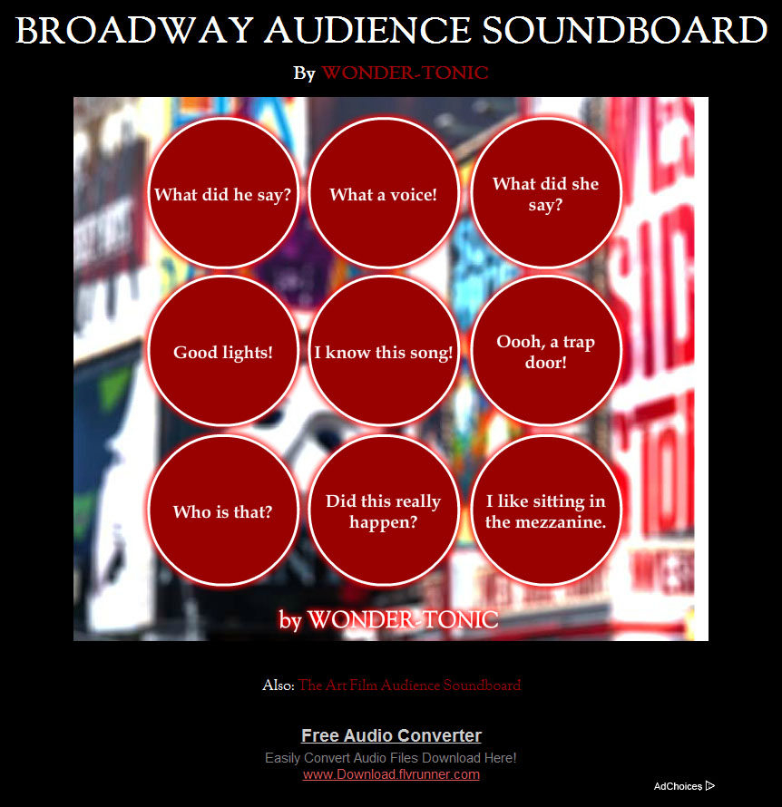 Broadway Audience Soundboard